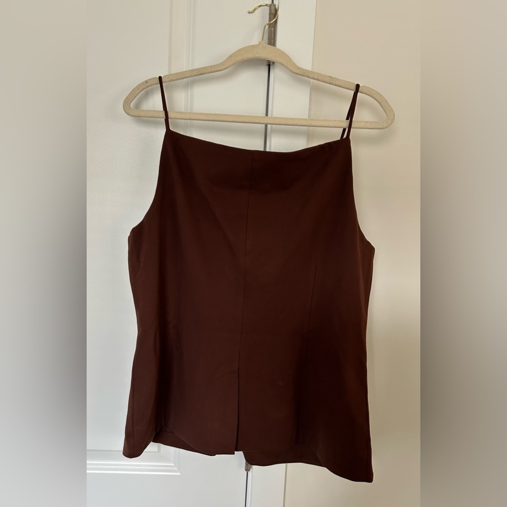 Anthropologie Sunday in Brooklyn Ponte Apron Vest in Chocolate - Picture 7 of 7